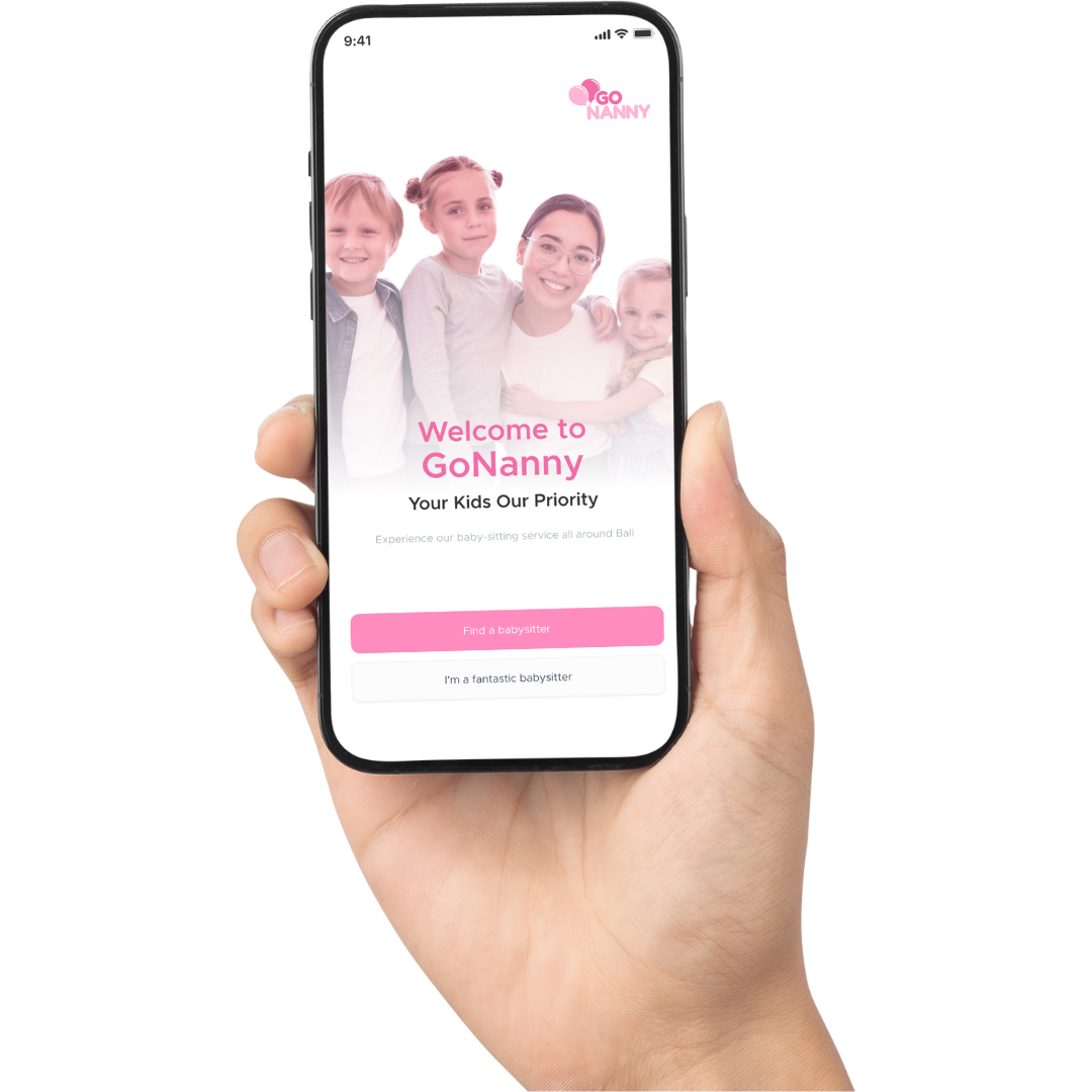 Hand showing GoNanny app